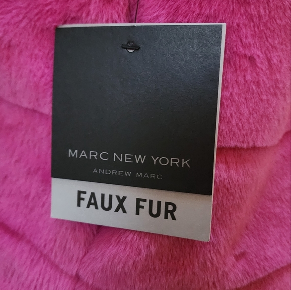 Marc New York Faux Hot Pink Fur Vest NEW! - Picture 5 of 13